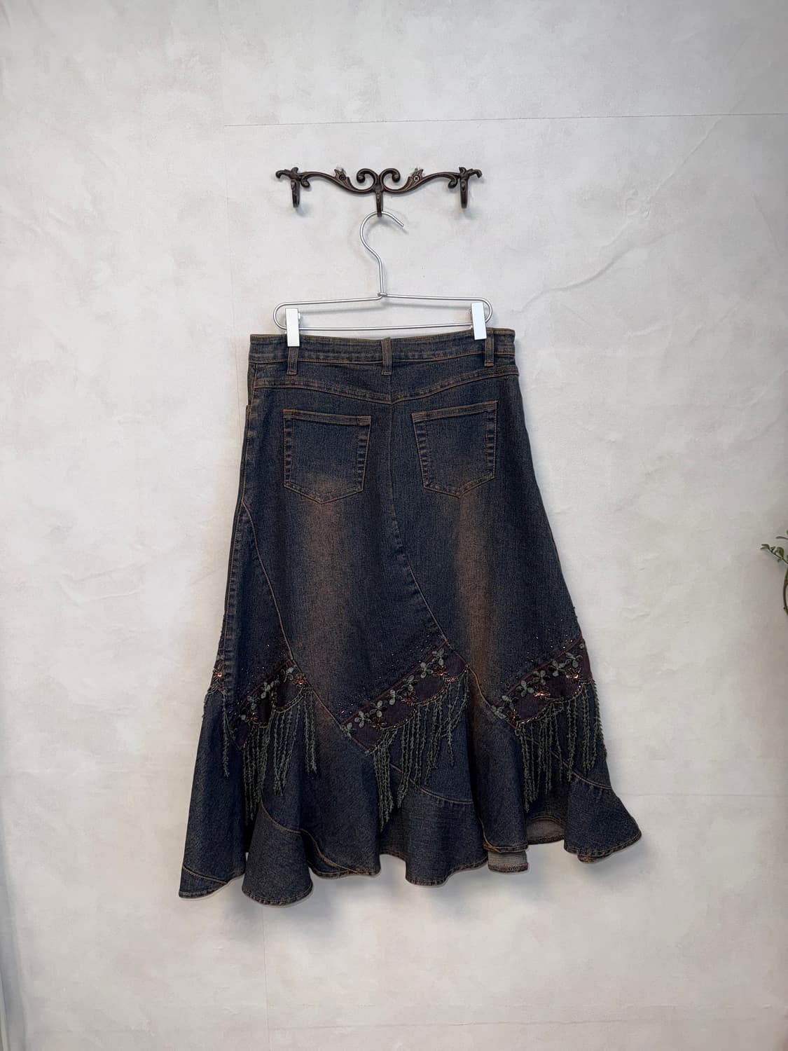 Purple denim fairy lace detail skirt 상품이미지3