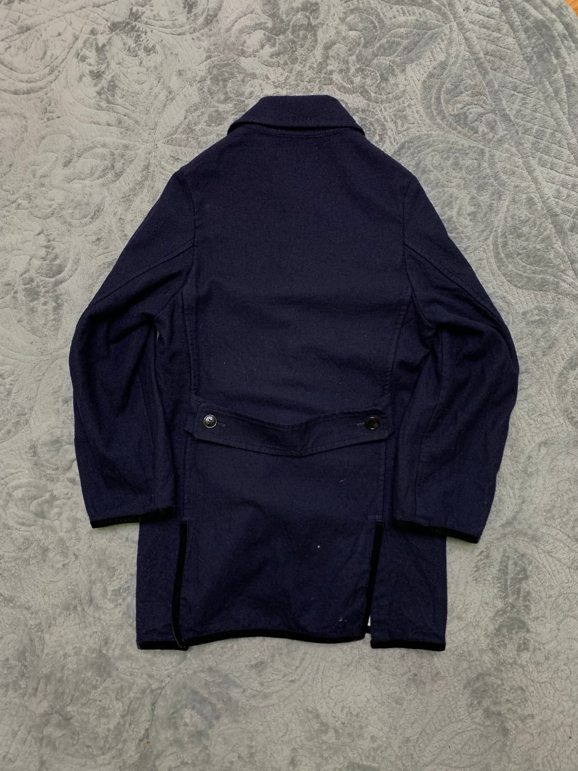 꼼데가르송 트리콧_라운드칼라 울코트 m 상품이미지2