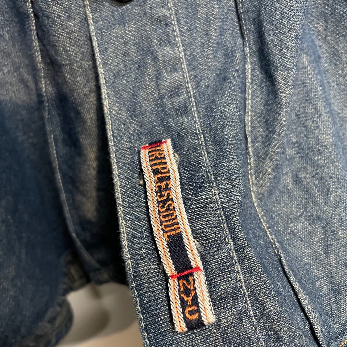 1990s 555SOUL USA 데님 셔츠 상품이미지3