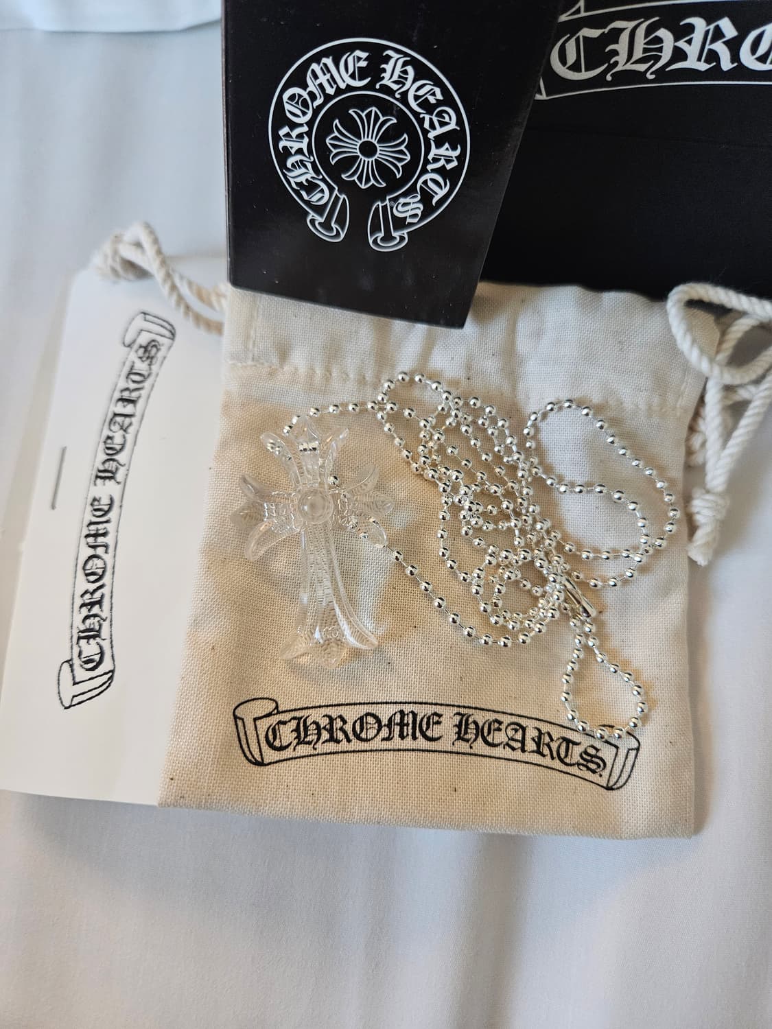 실리콘 크롬하츠 목걸이 블랙 & 투명 상품이미지6