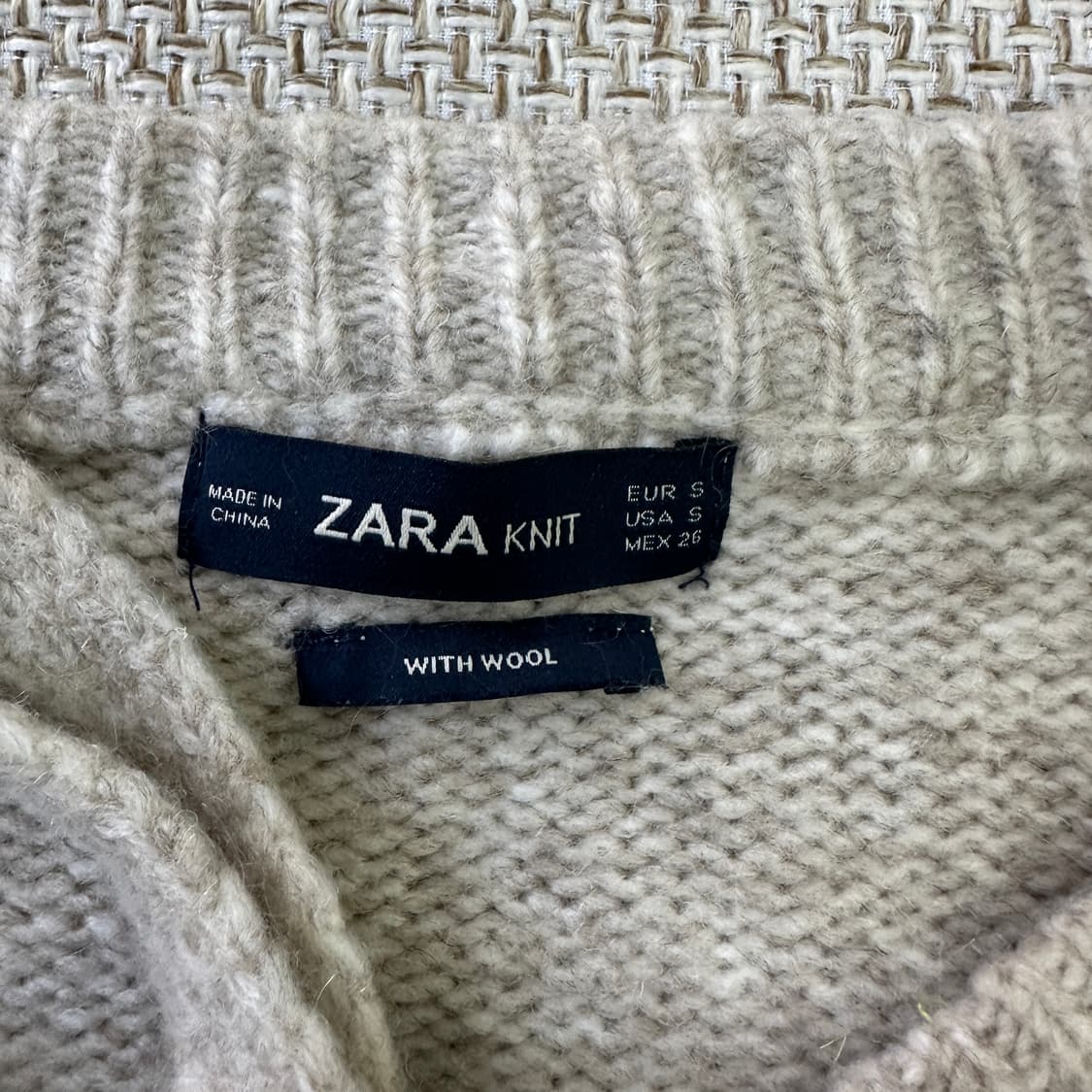 S 자라 레이스업 니트 스웨터 0401D 상품이미지2