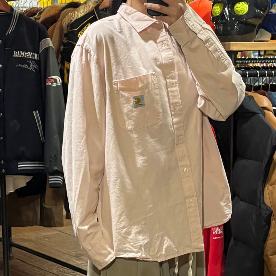 [HI] Carhartt 칼하트 긴팔셔츠 라이트핑크 상품이미지4