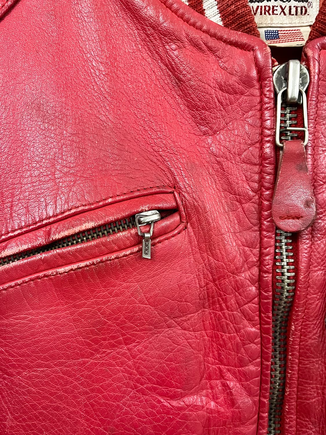 아비렉스 80s 레더 자켓 상품이미지4