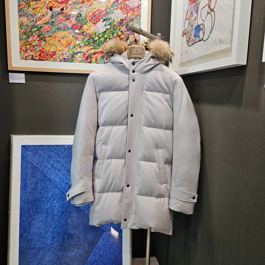 라르디니 캐시미어 구스다운 라쿤 퍼 패딩 상품이미지1