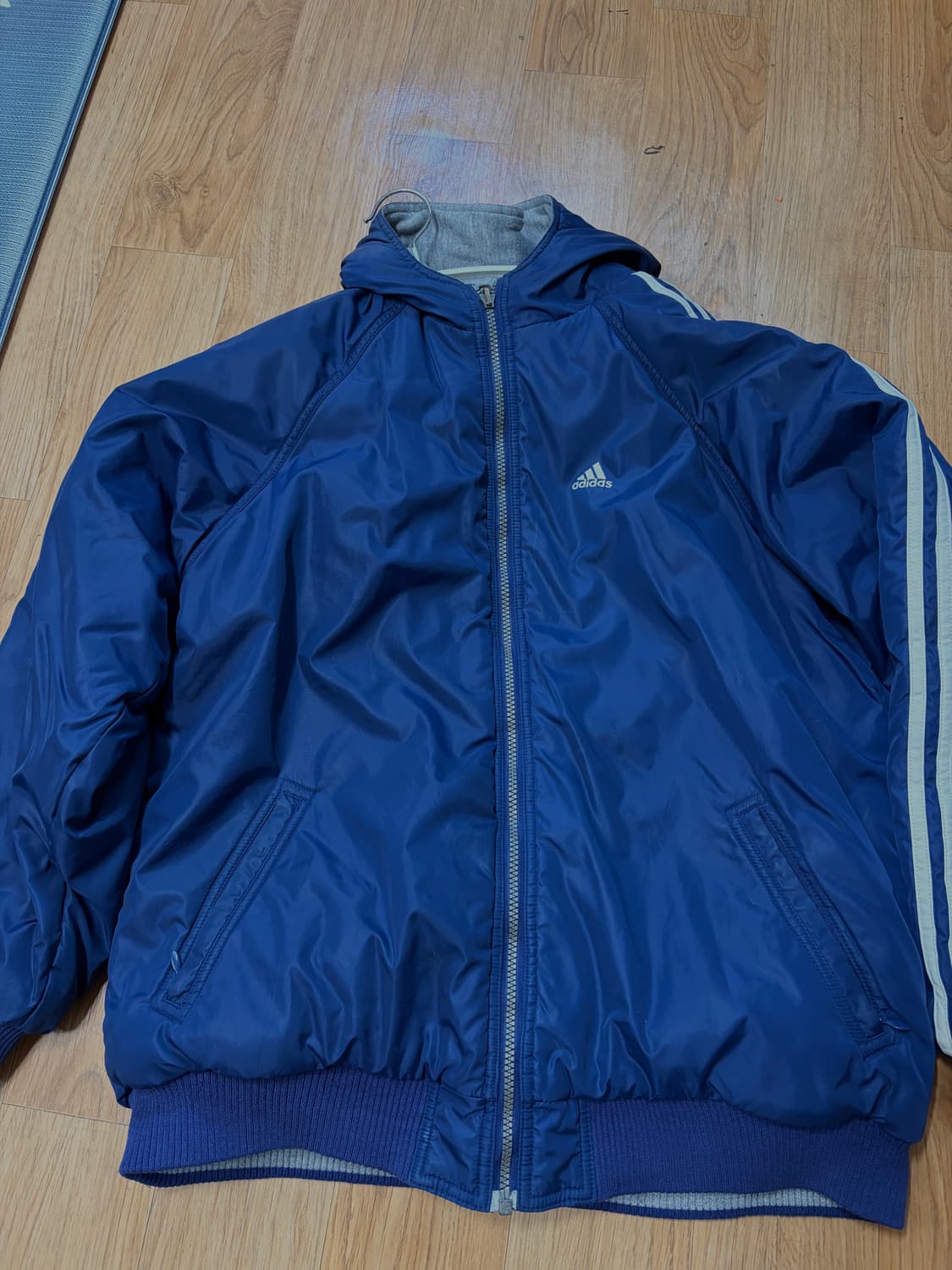 아디다스 리버시블 후드자켓 블루 상품이미지1