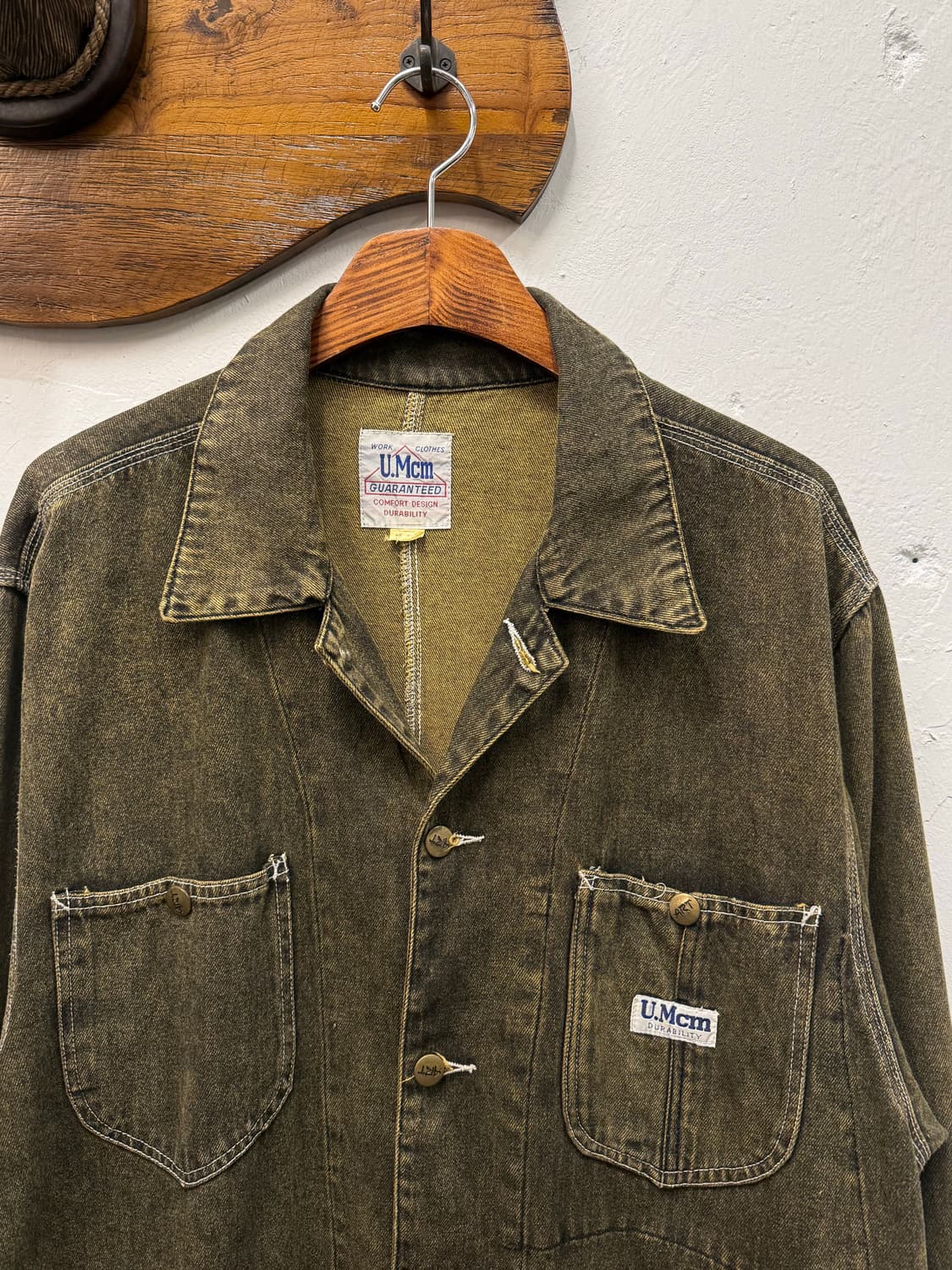 U.Mcm Olive Drab Denim Chore Jacket 상품이미지2