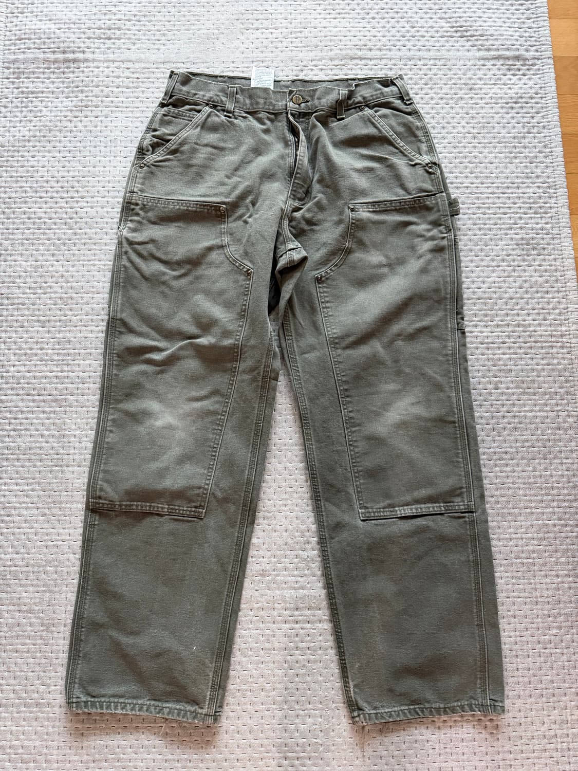 [34] 칼하트 더블니 워크팬츠 b136 모스 상품이미지1