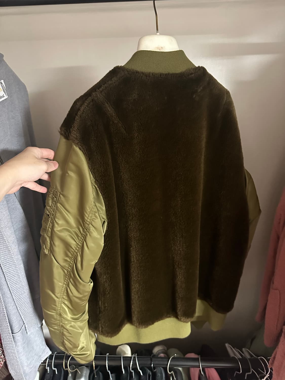 [XL] 17FW 언더커버 by 루커 리버시블 카키 봄버 자켓 상품이미지4