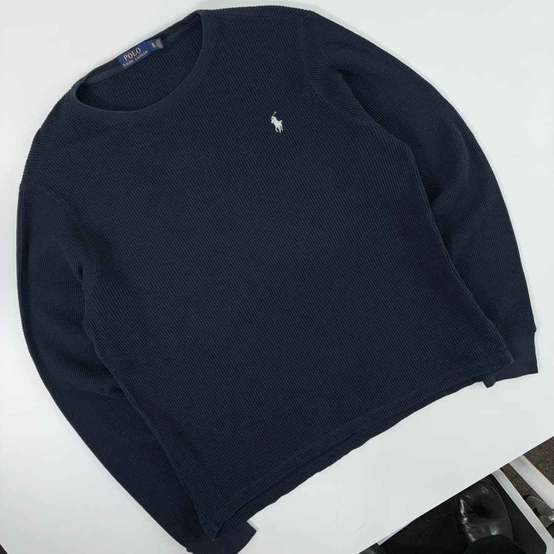 Polo 폴로 랄프로렌 딥네이비 화이트 포니 외플니트 상품이미지2