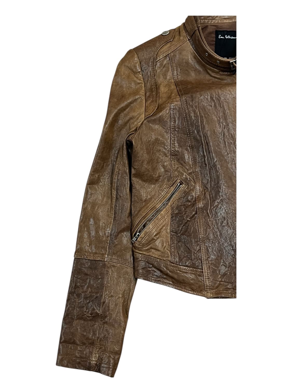 빈티지 양가죽 레더 자켓 브라운 85 #csz2146 상품이미지6