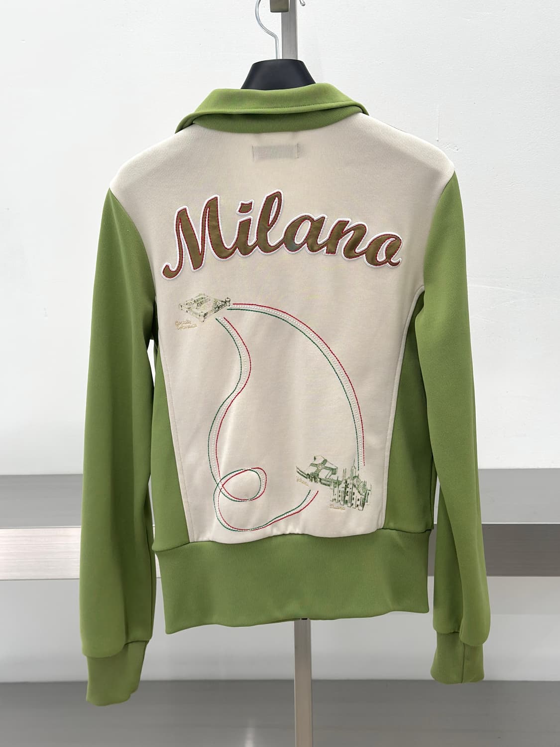 아디다스 밀라노 크림&그린 트랙탑 상품이미지5