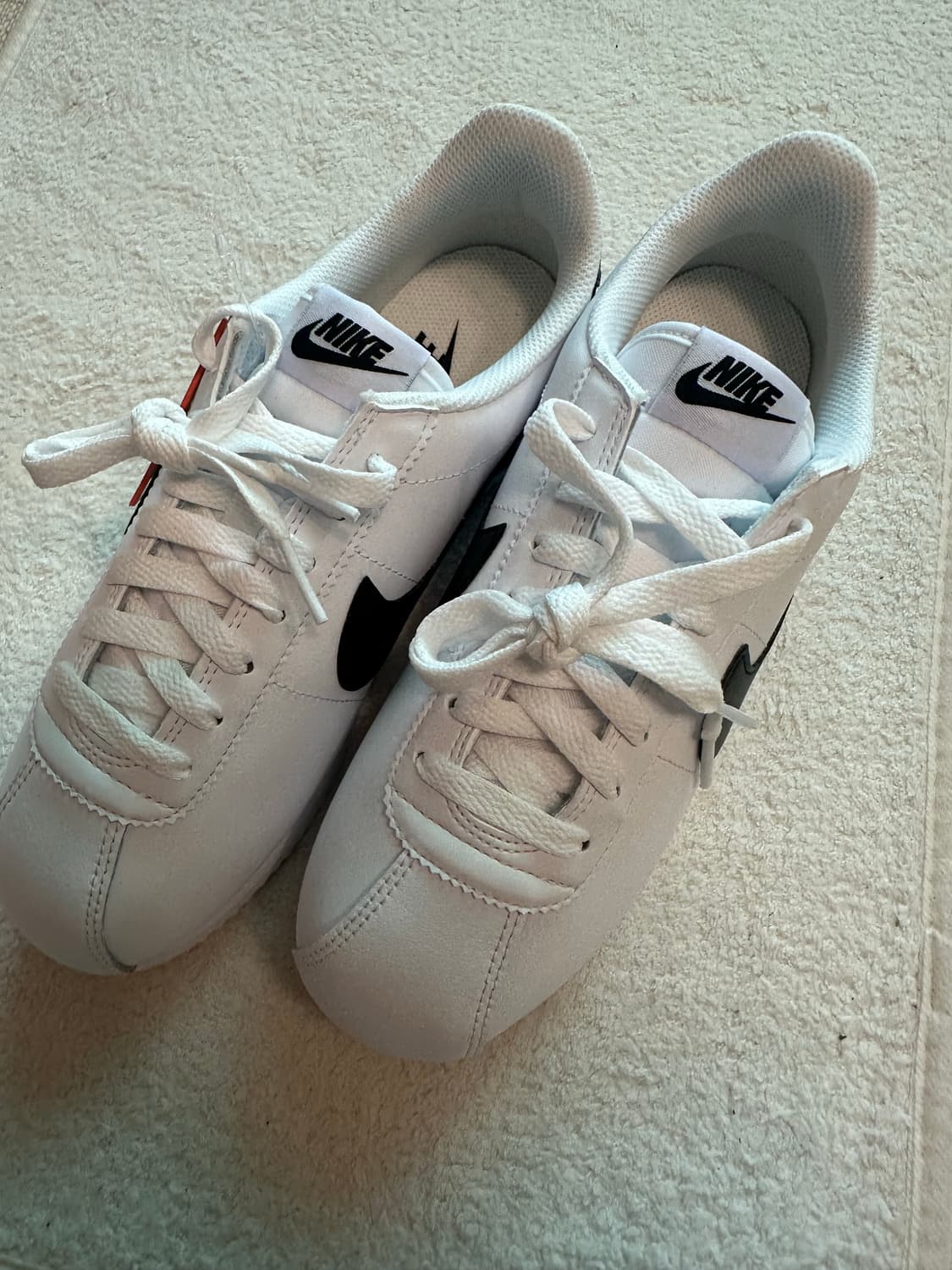 나이키 코르테즈 레더 화이트 블랙 250 상품이미지3