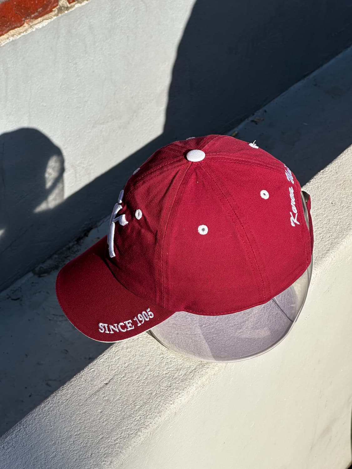 [M-L] 고려대학교 버건디 볼캡 모자 상품이미지3