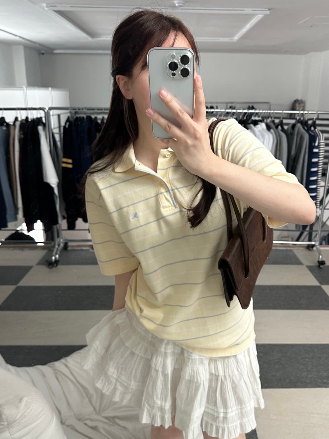 버버리 기마로고 스트라이프 카라티  상품이미지3