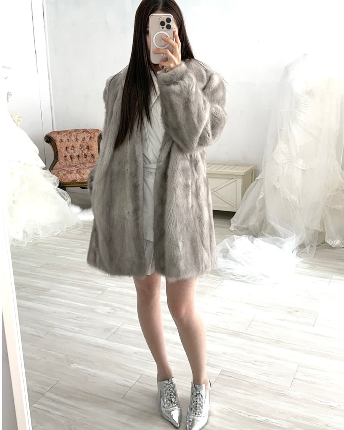 Saga fox mute sapphire mink fur jacket 상품이미지2