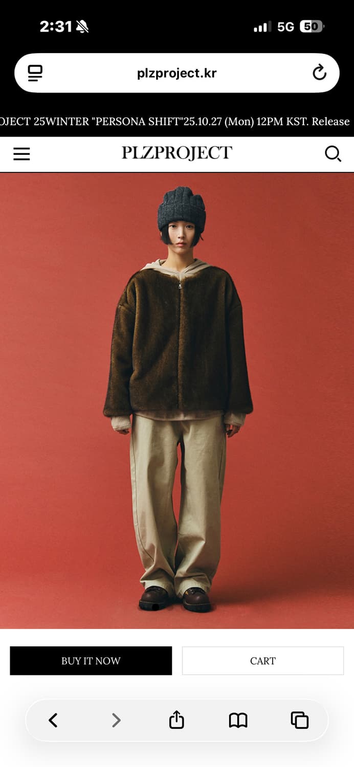 플리즈프로젝트 퍼 자켓 코요테 상품이미지2