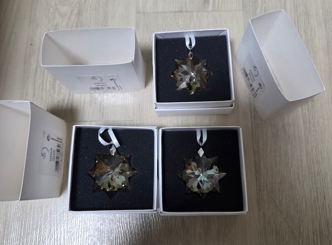 새제품 3개 일괄)스와로브스키 별 오너먼트 상품이미지3