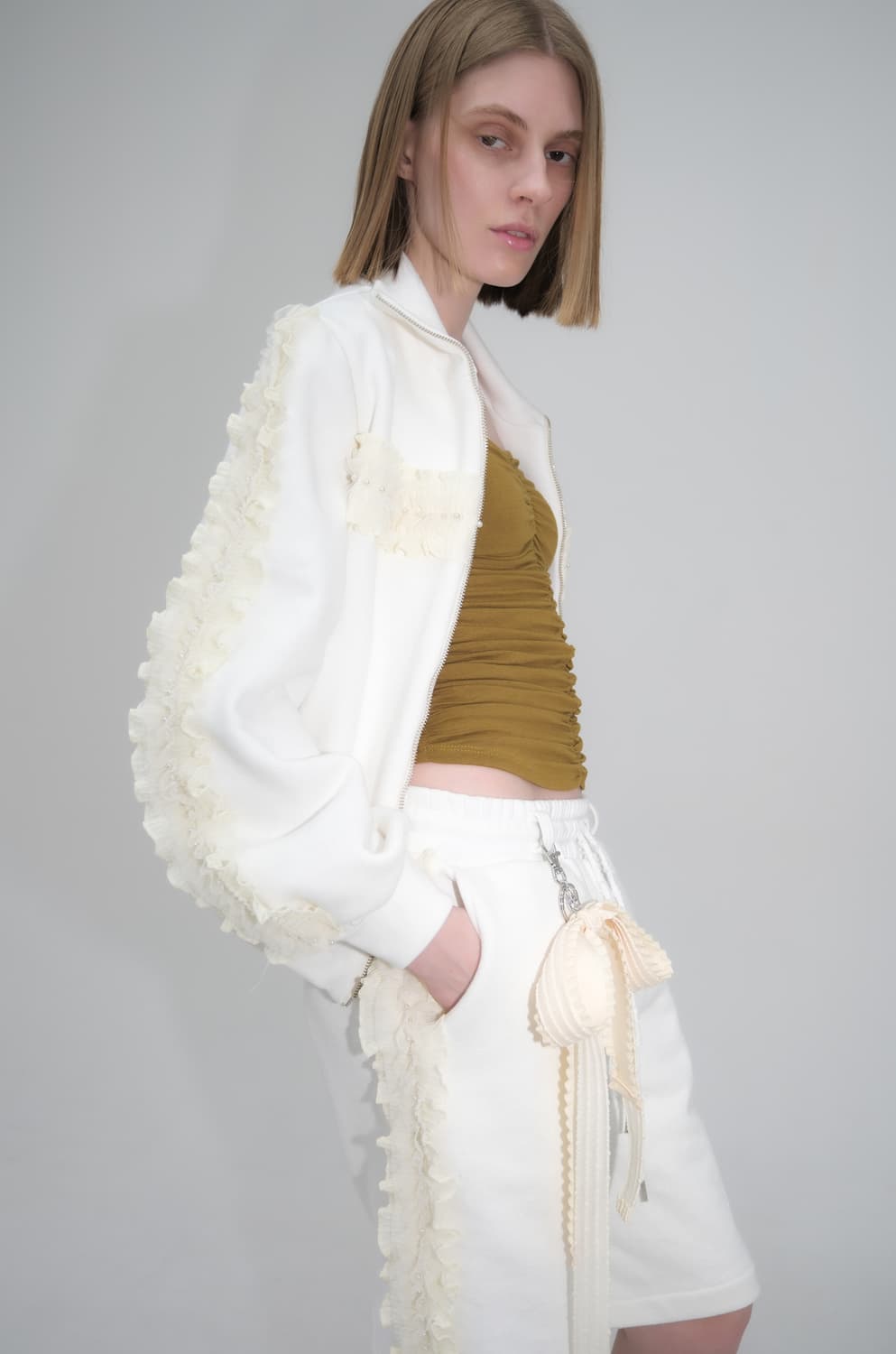 Losesleepover  Pearl stud lace shorts 상품이미지1