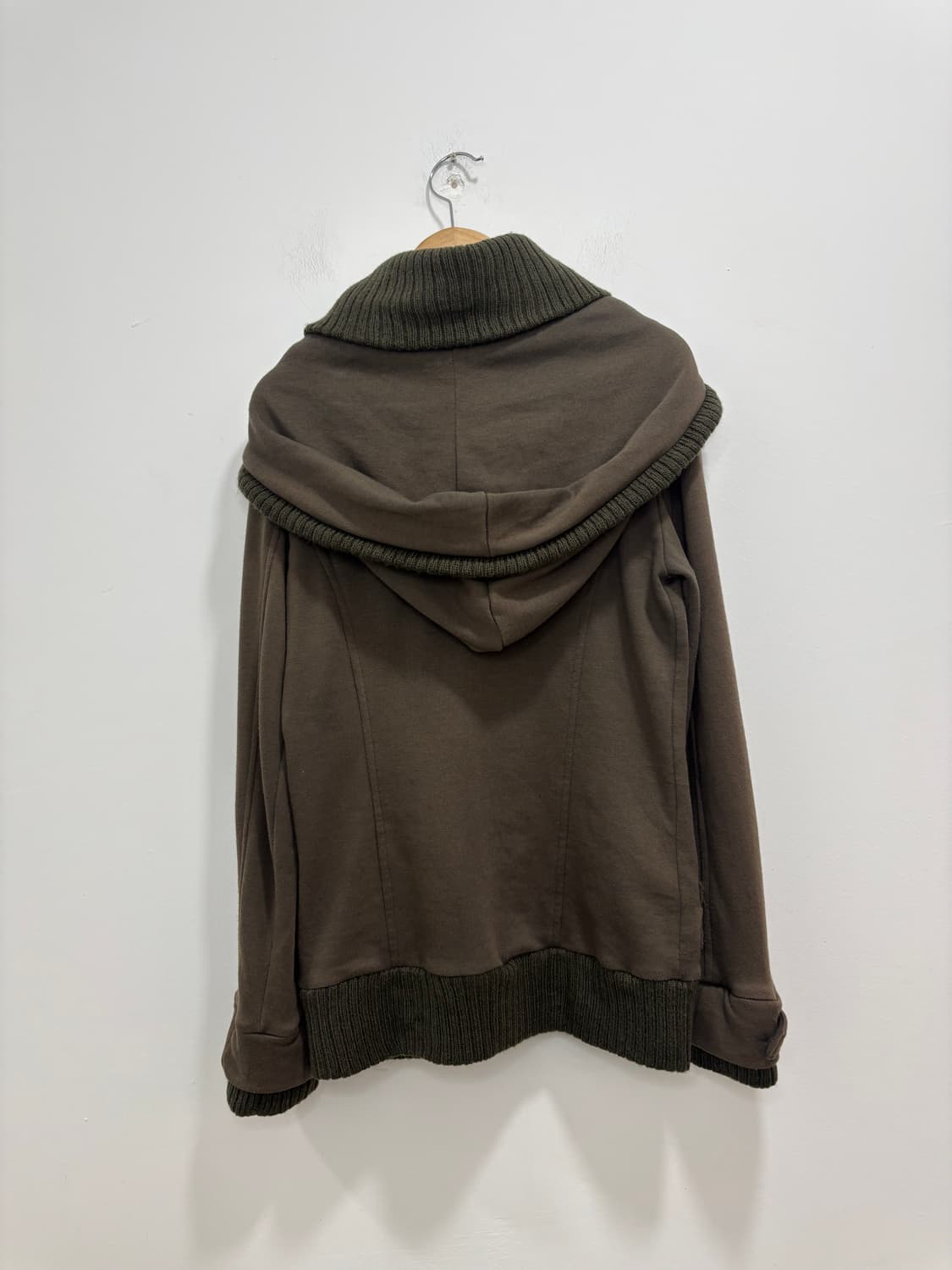 Livin alone  y2k 카키 니트 후드집업 상품이미지7