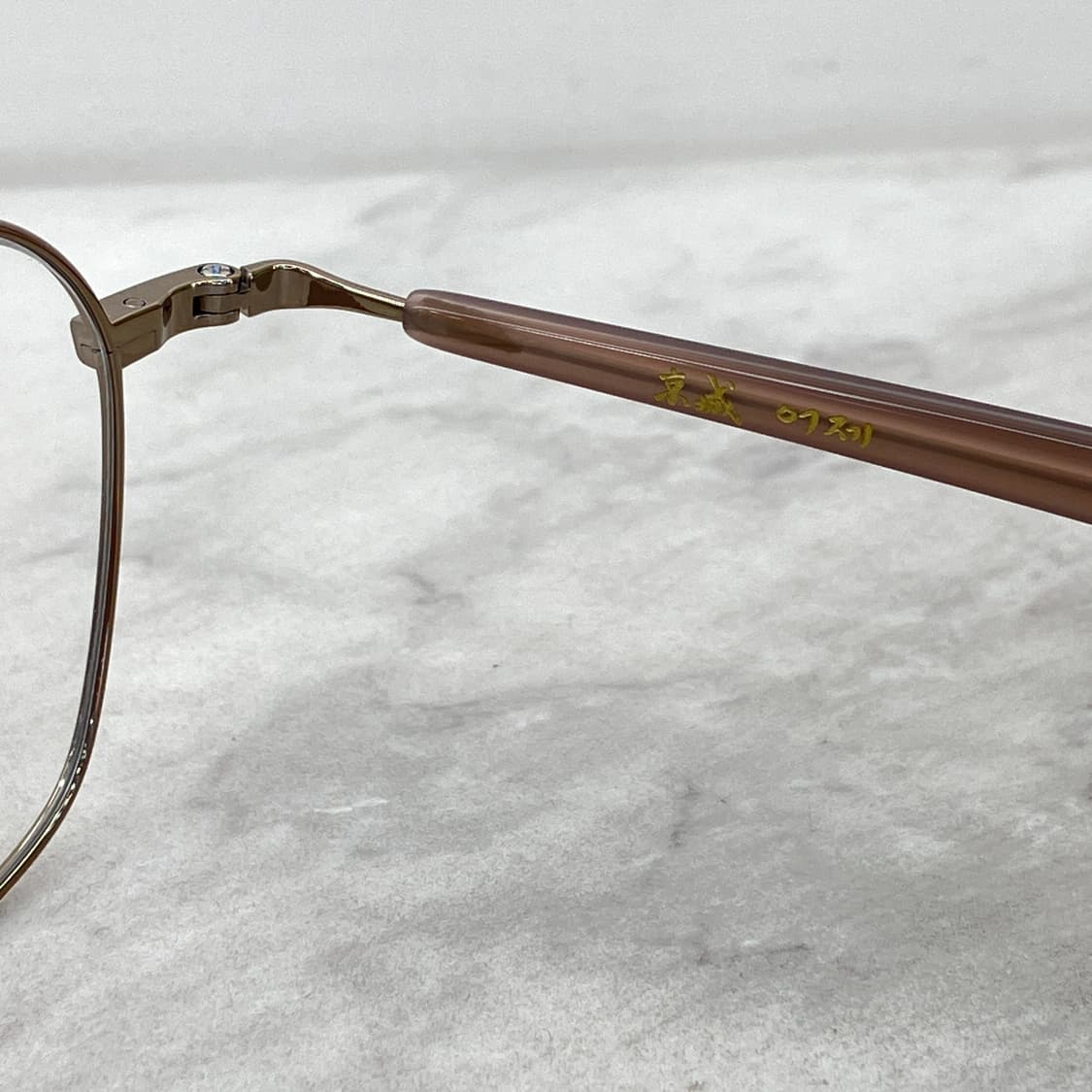 C26 경성 京城 어제1897 엔틱 골드 유니크라운드 메탈테 안경 상품이미지8