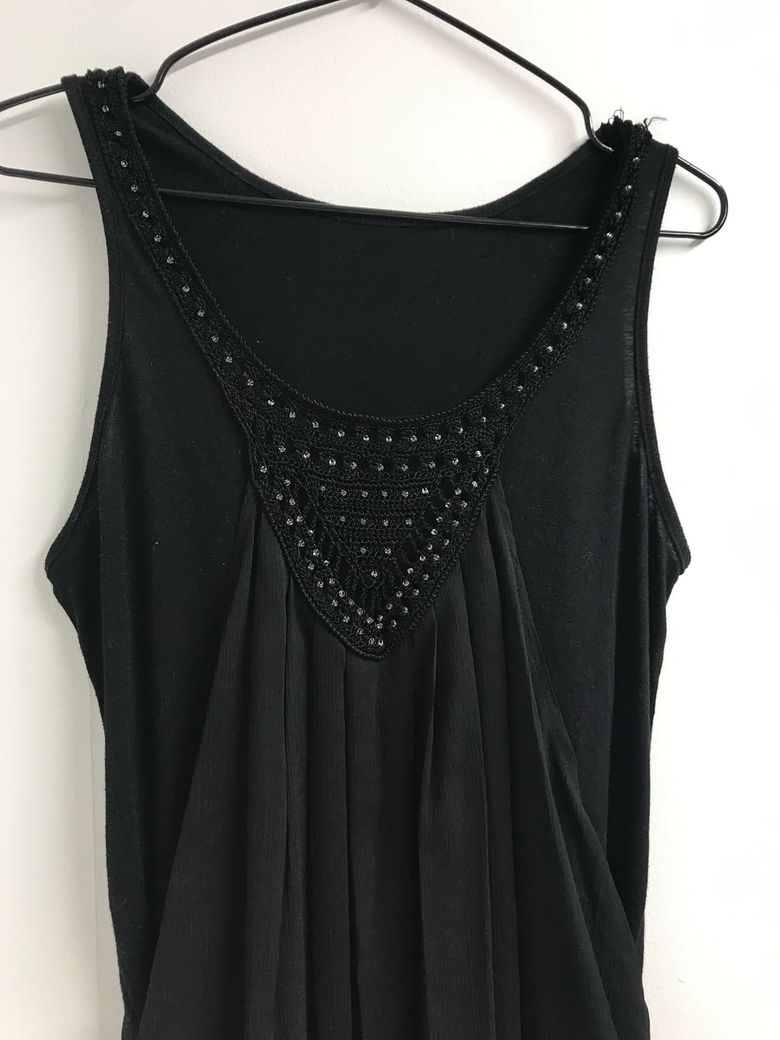 Beads layered drapery sleeveless  상품이미지3