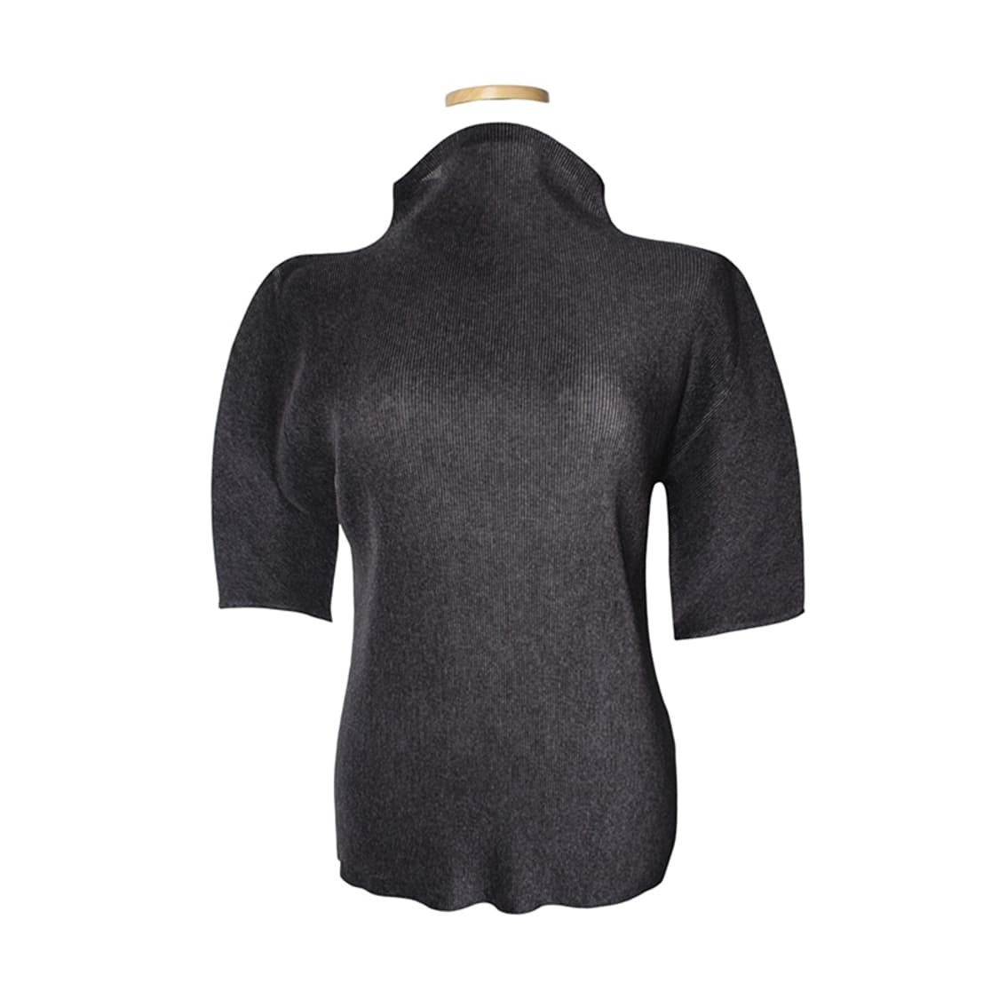 이세이 플리츠플리즈 그레이 하이넥 주름 반팔 상의 3 상품이미지1