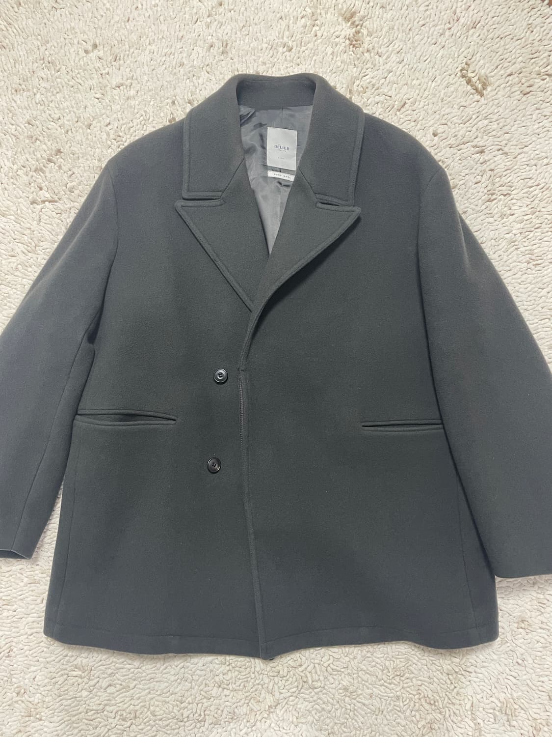 벨리에 100퍼센트 울 그레이 하트코트 특가 급처🔥🔥 상품이미지1