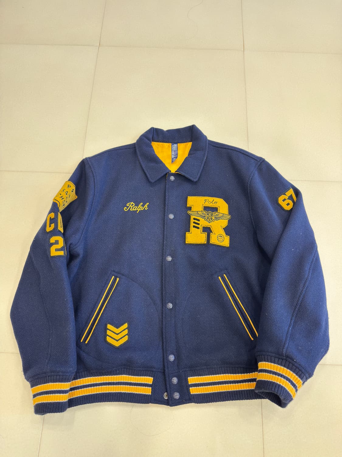 폴로 랄프로렌 리버시블 트윌 새틴 재킷 XL 사이즈 판매합니다 상품이미지1