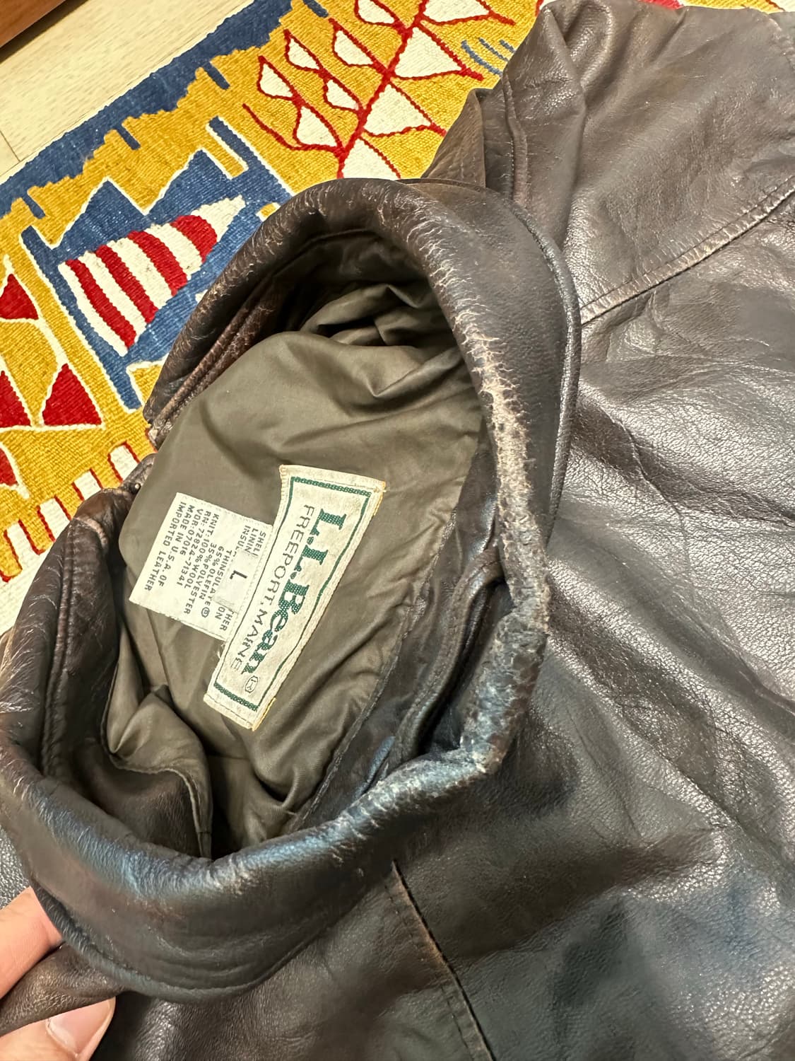 미제 엘엘빈 LL Bean a-2 고트레더 자켓 L 상품이미지7