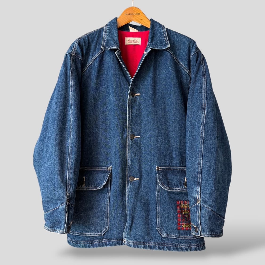 (L)빈티지 코카콜라 데님 커버올 자켓  상품이미지1