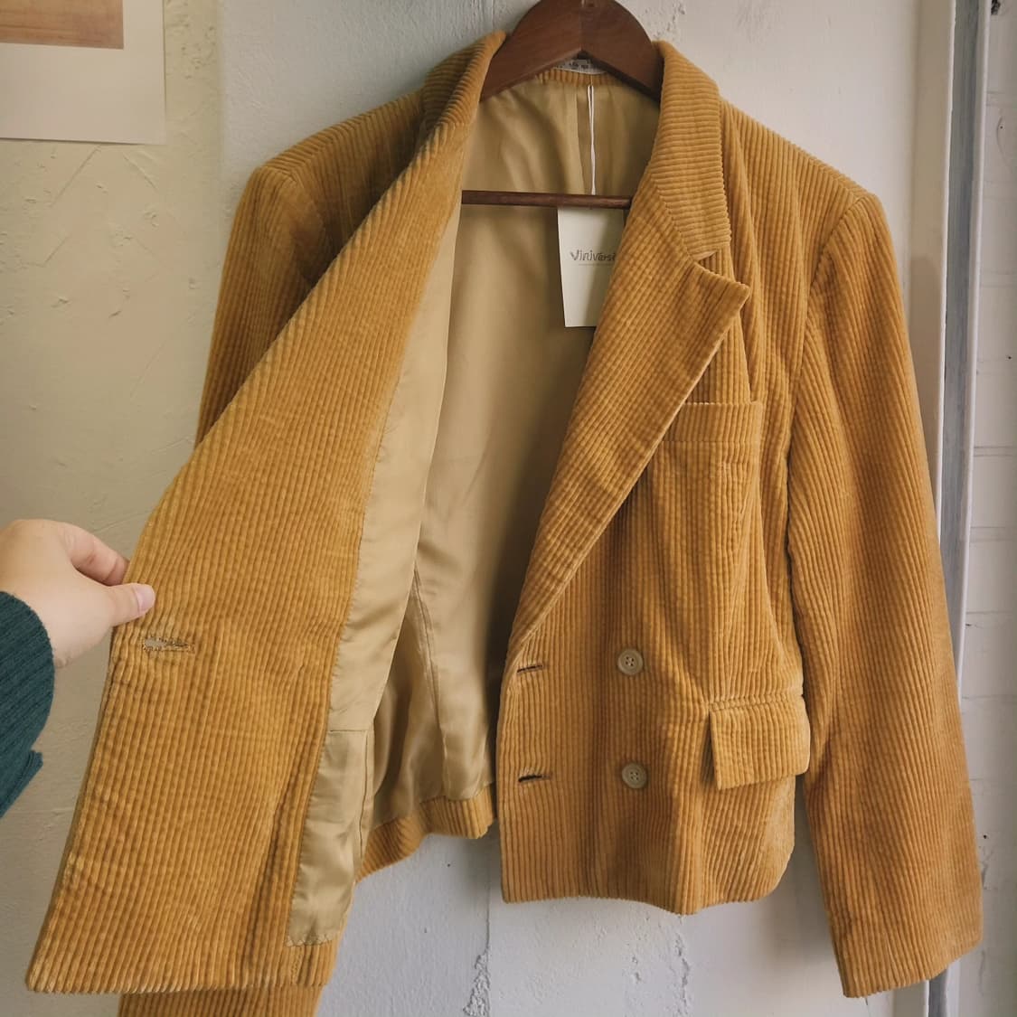 Nicole club 머스터드 코듀로이 자켓 상품이미지7