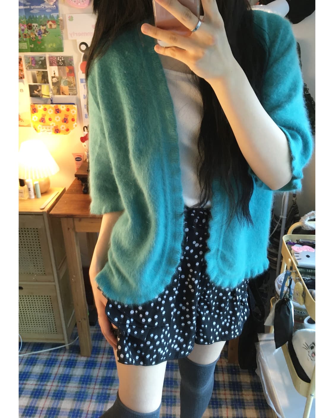 VINTAGE ANGORA TOUCH CARDIGAN MINT 상품이미지2