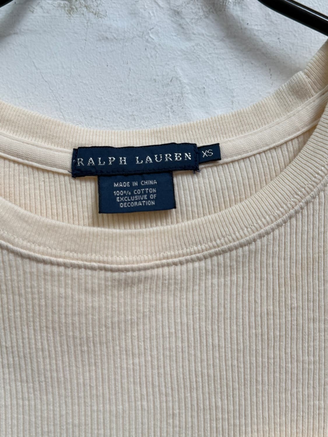 Ralph Lauren 랄프로렌 니트 골지 반팔 아이보리 XS 상품이미지2