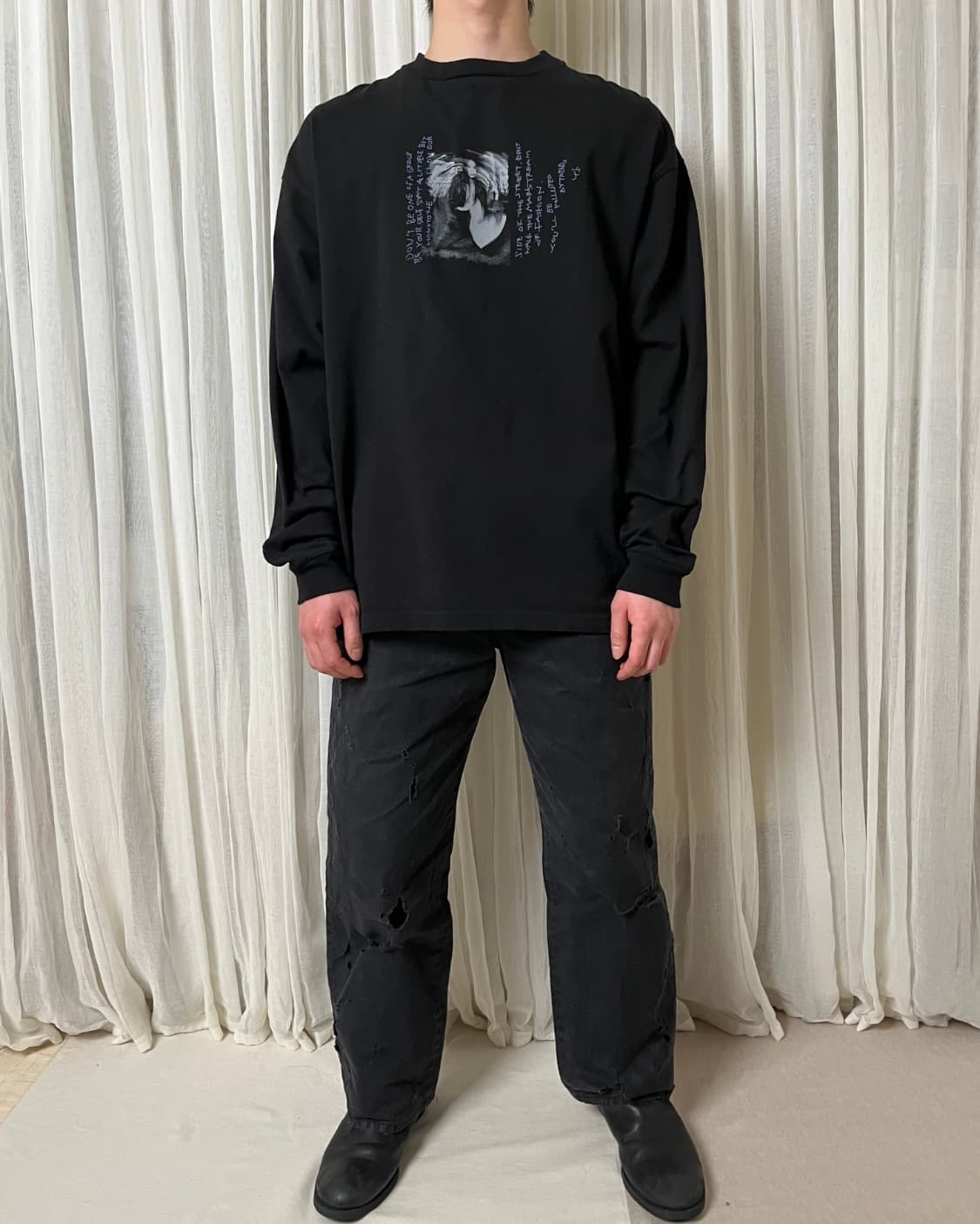 Yohji yamamoto X max vadukul 프린팅 롱슬리브 티 상품이미지7