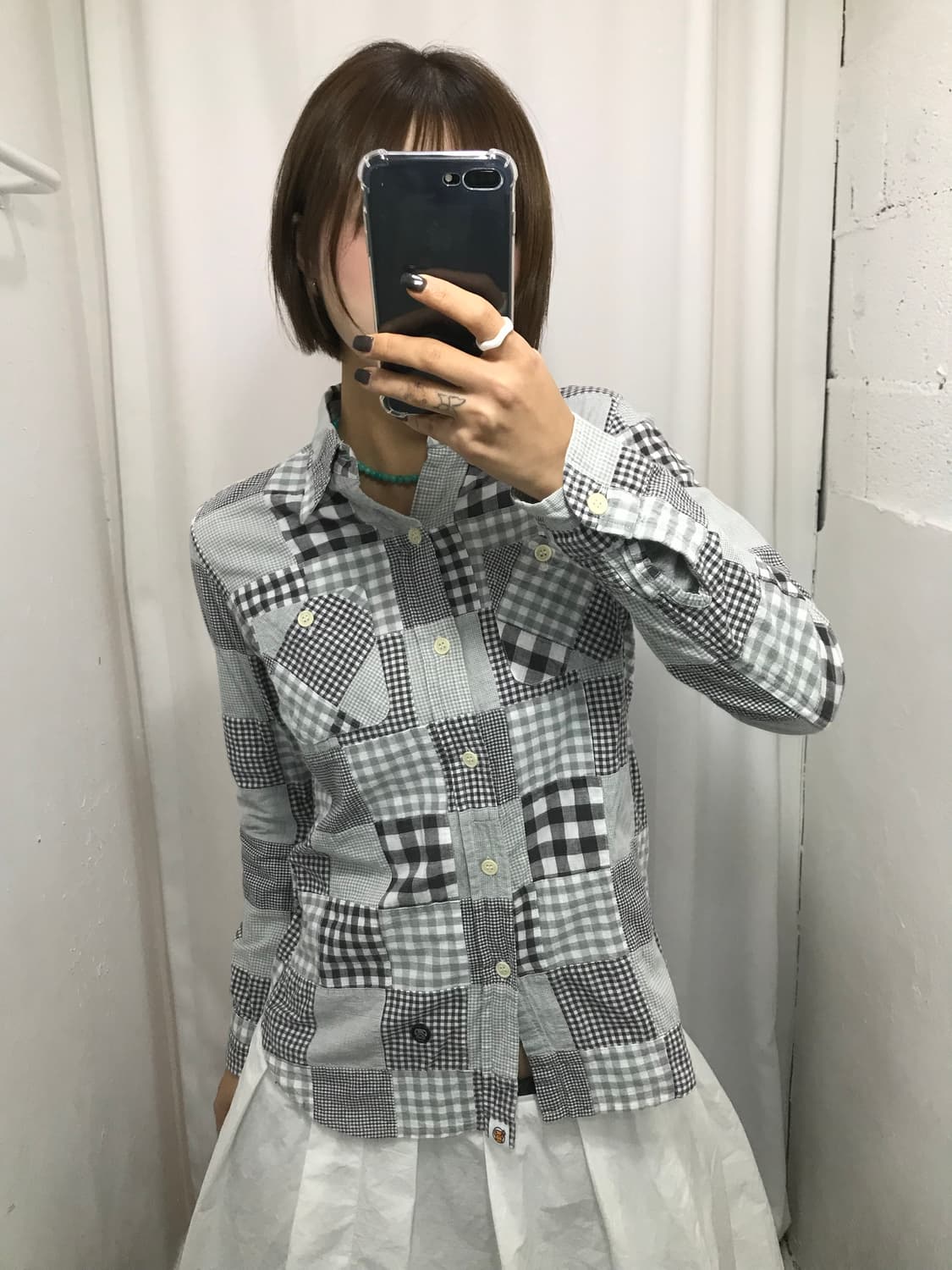 🐵베이프 베이비 마일로 패치 워크 체크 셔츠 🐵 상품이미지4