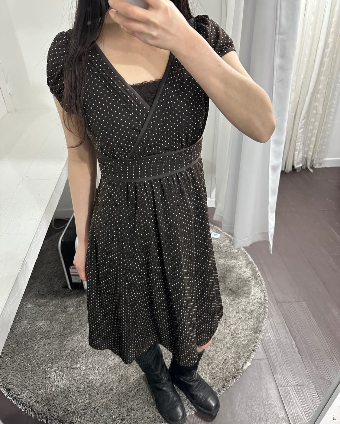 anysis brown dot lovely onepiece 상품이미지3