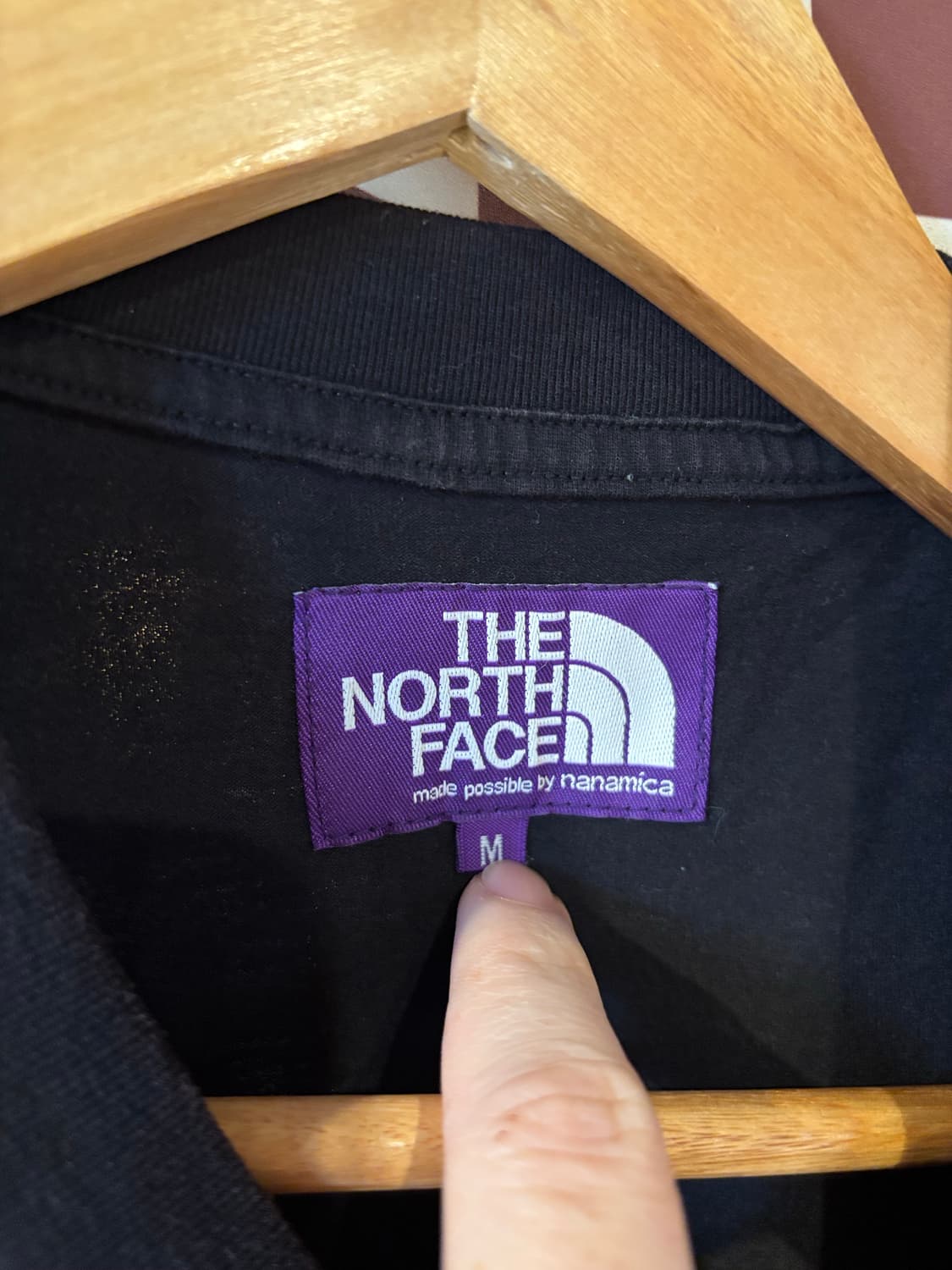 노스페이스 퍼플라벨 패치워크 블랙 반팔 티셔츠 상품이미지3