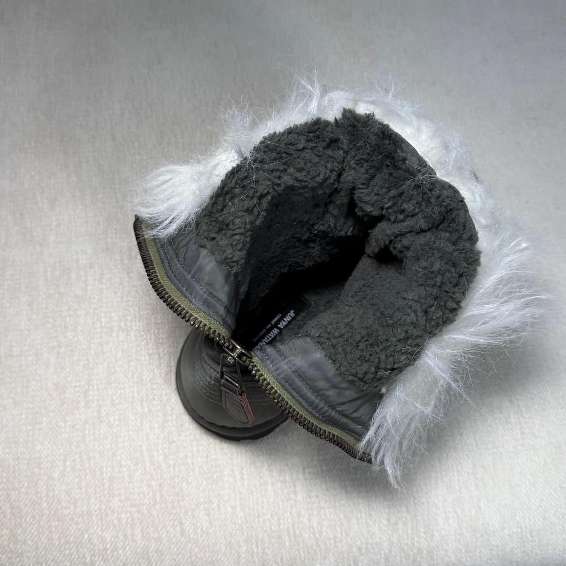 GrayBack Zip nylon fur boots 상품이미지5