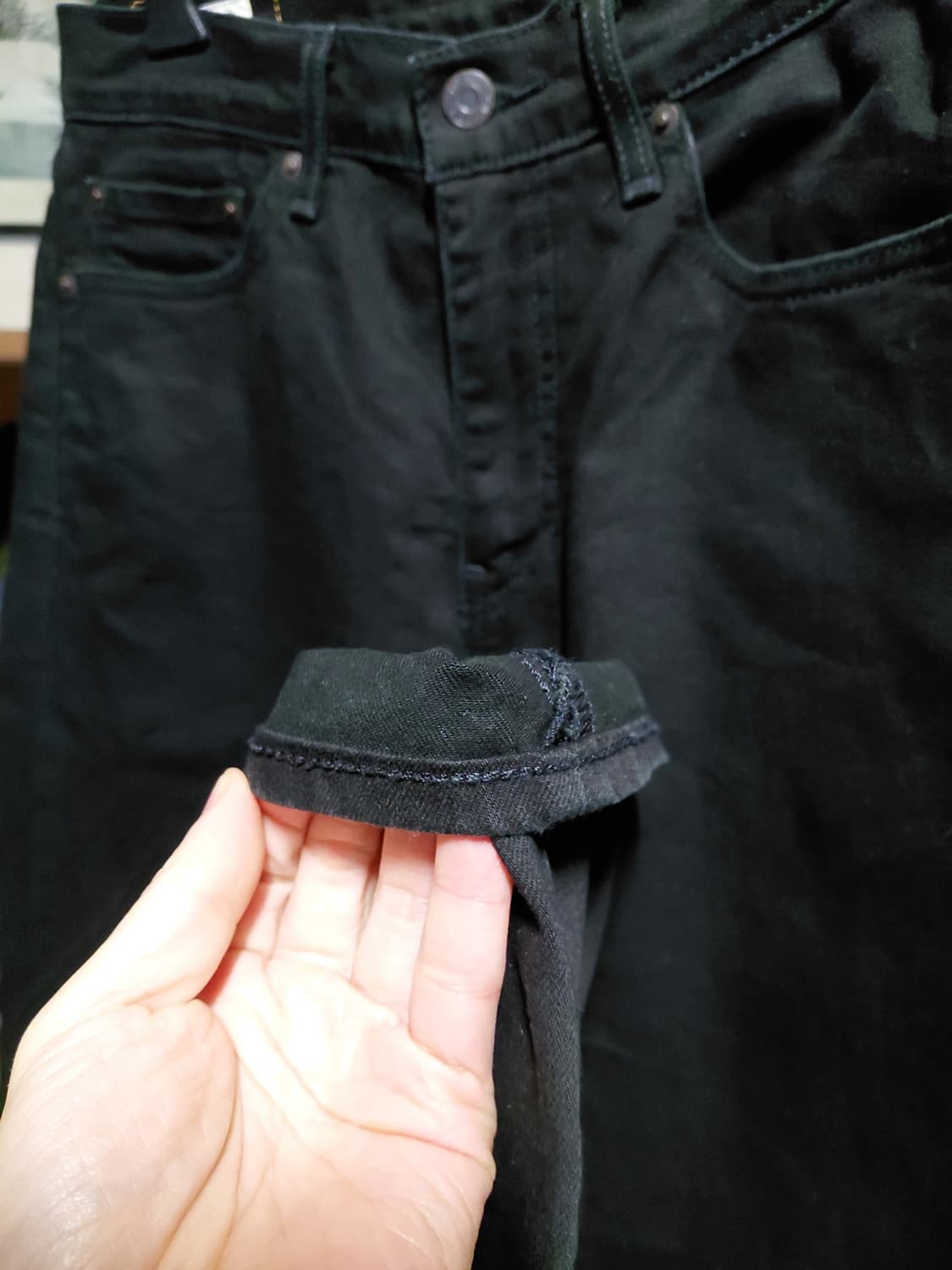[리바이스505]프리미엄 스트레이트핏 블랙 데님 청바지 30사이즈 상품이미지10