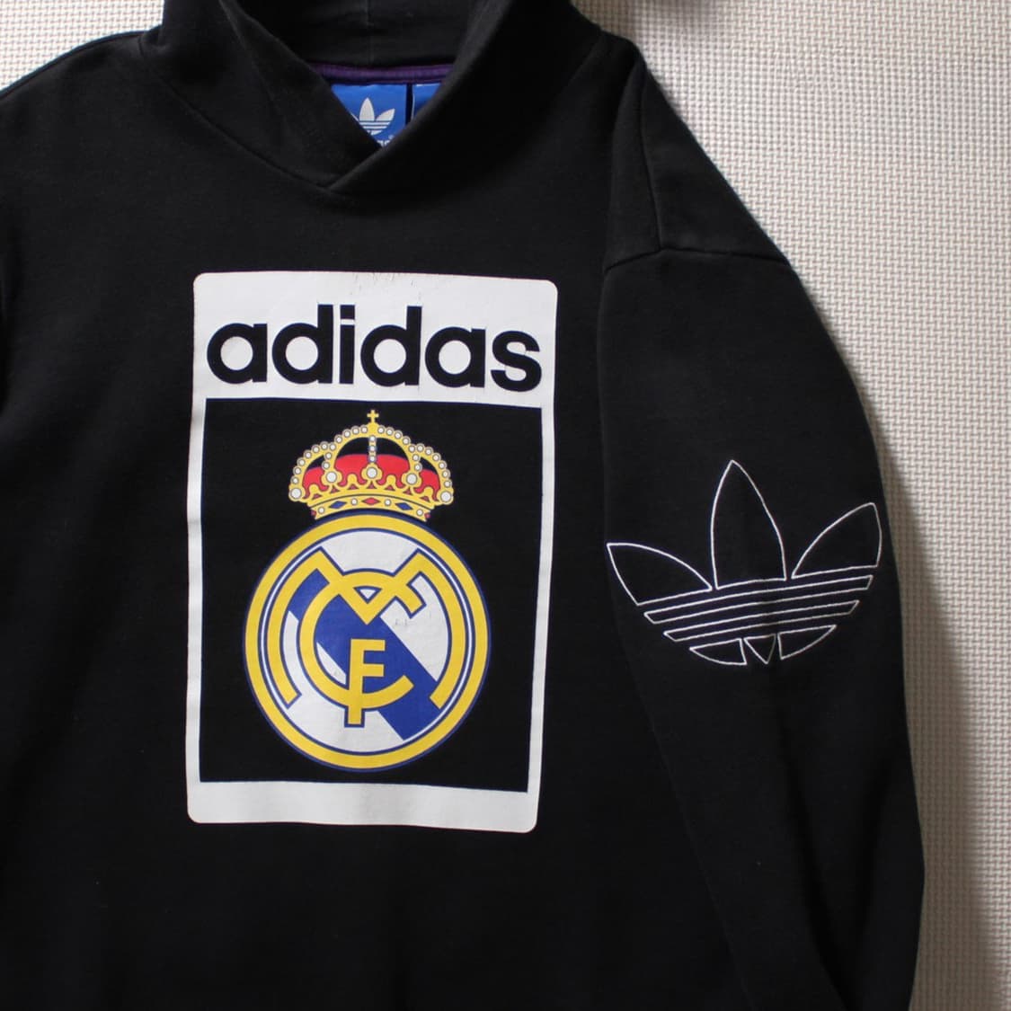 Adidas 아디다스 유로파 레알마드리드 기모 블랙 후드티 상품이미지2