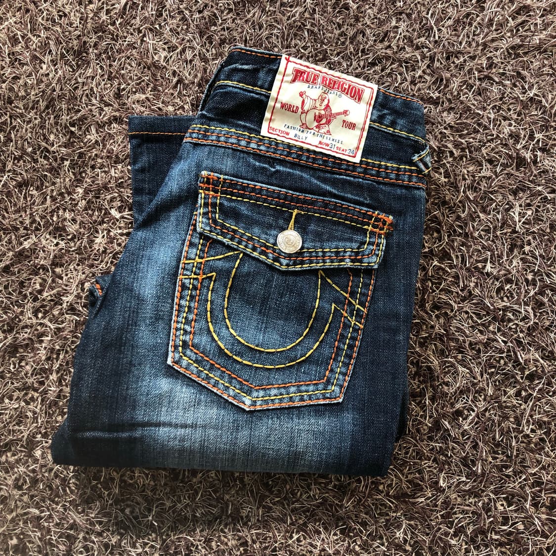 트루릴리전 Billy 빌리 워싱 플레어 부츠컷 데님 팬츠 상품이미지1