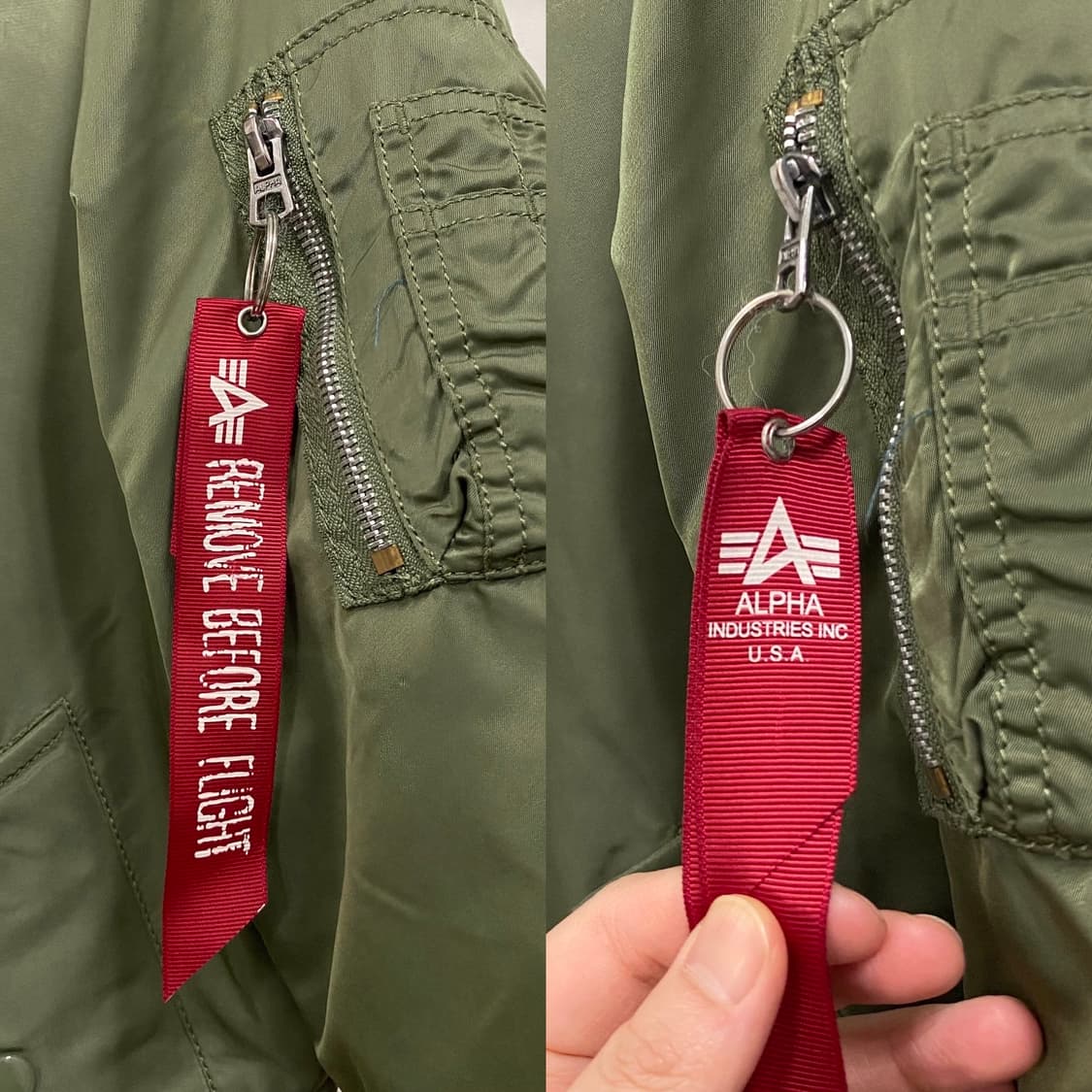 알파인더스트리 MA-1 플라이트 자켓 세이지그린 상품이미지7