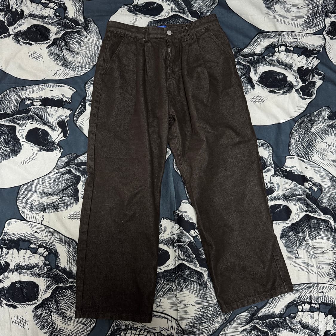 데케트 와이드 브라운 데님팬츠 32사이즈  상품이미지1