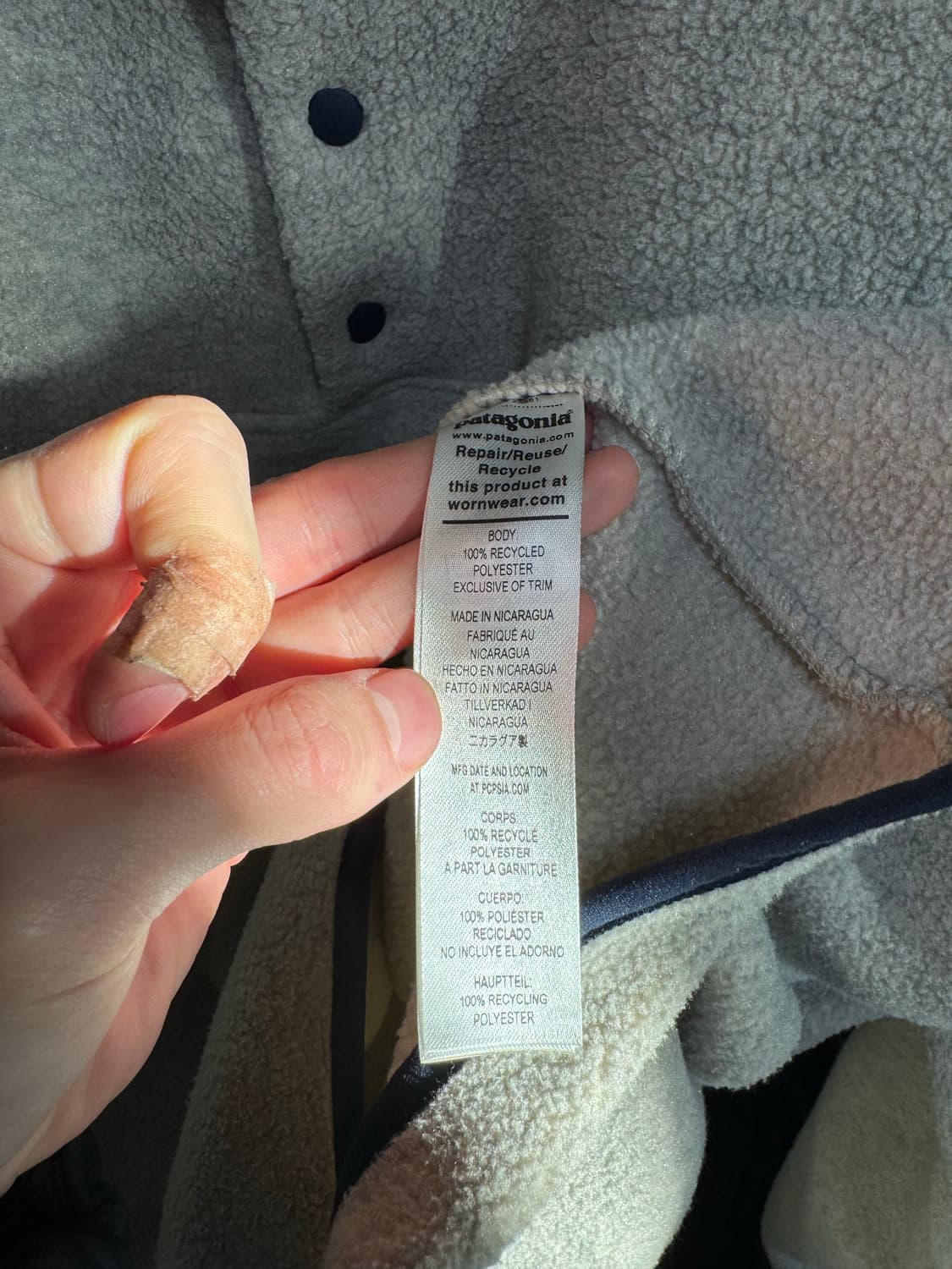 파타고니아 신칠라 오트밀 XL 상품이미지4