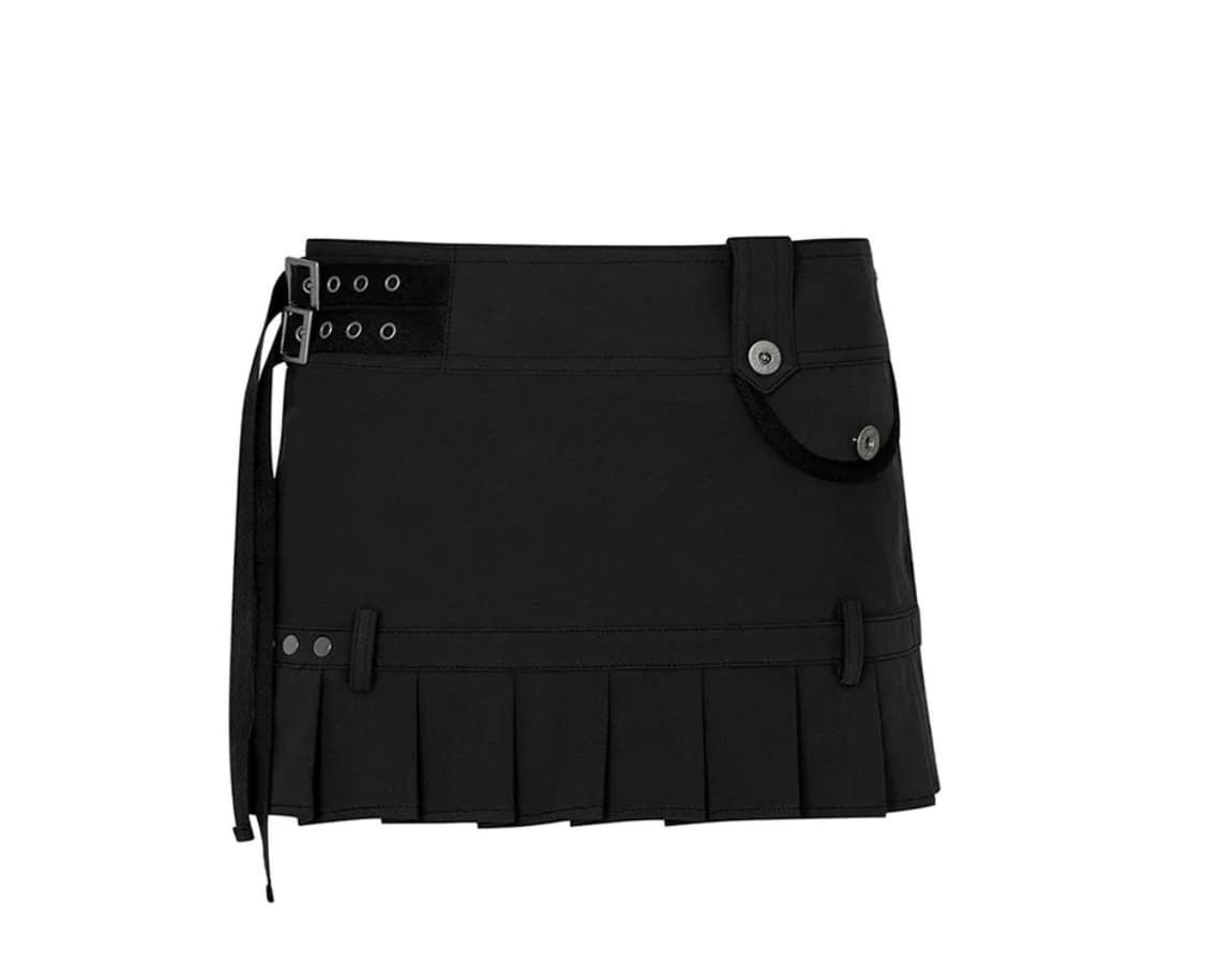 페인오어플레져 rue belted mini skirt 블랙 s 상품이미지2