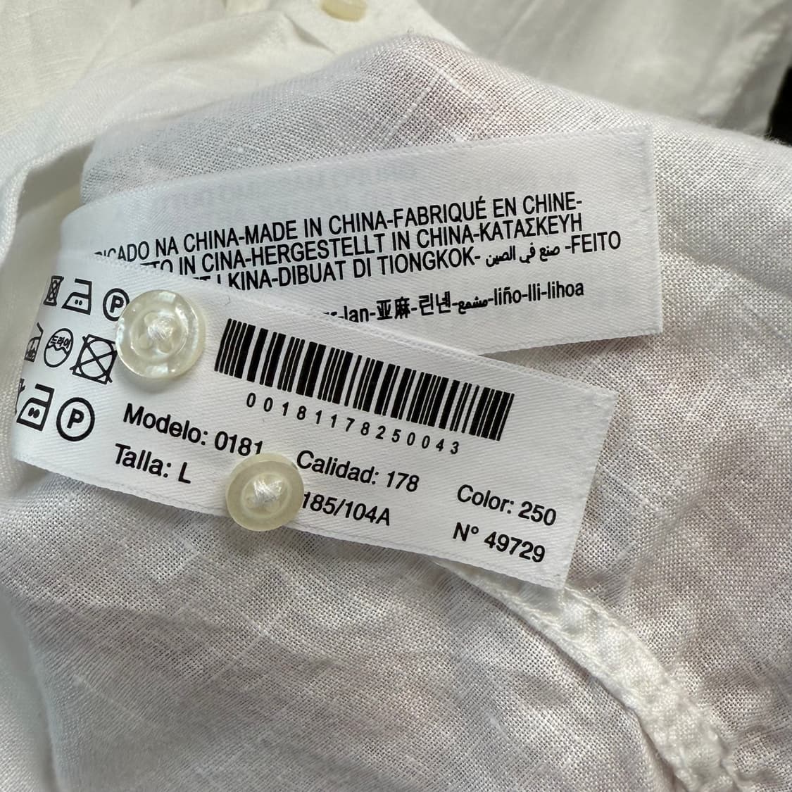 [L] 마시모두띠 화이트 린넨 셔츠 상품이미지6