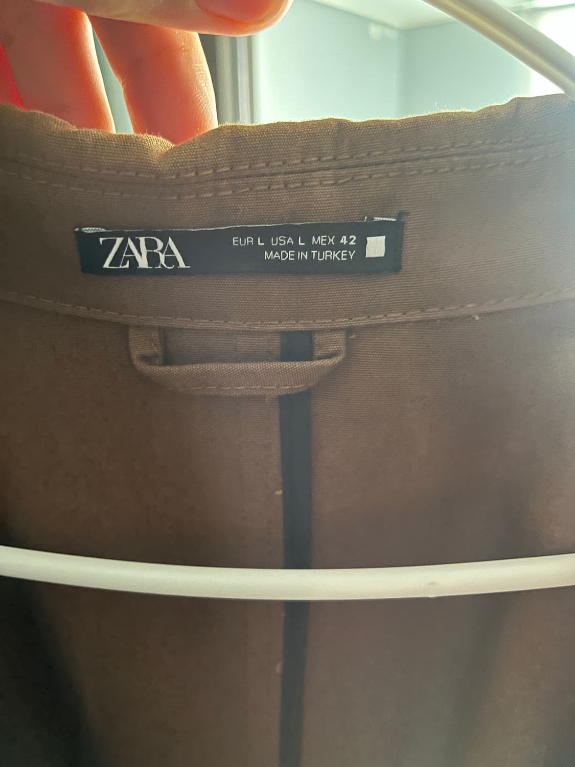 자라 코튼 레인코트 브라운 L 상품이미지3