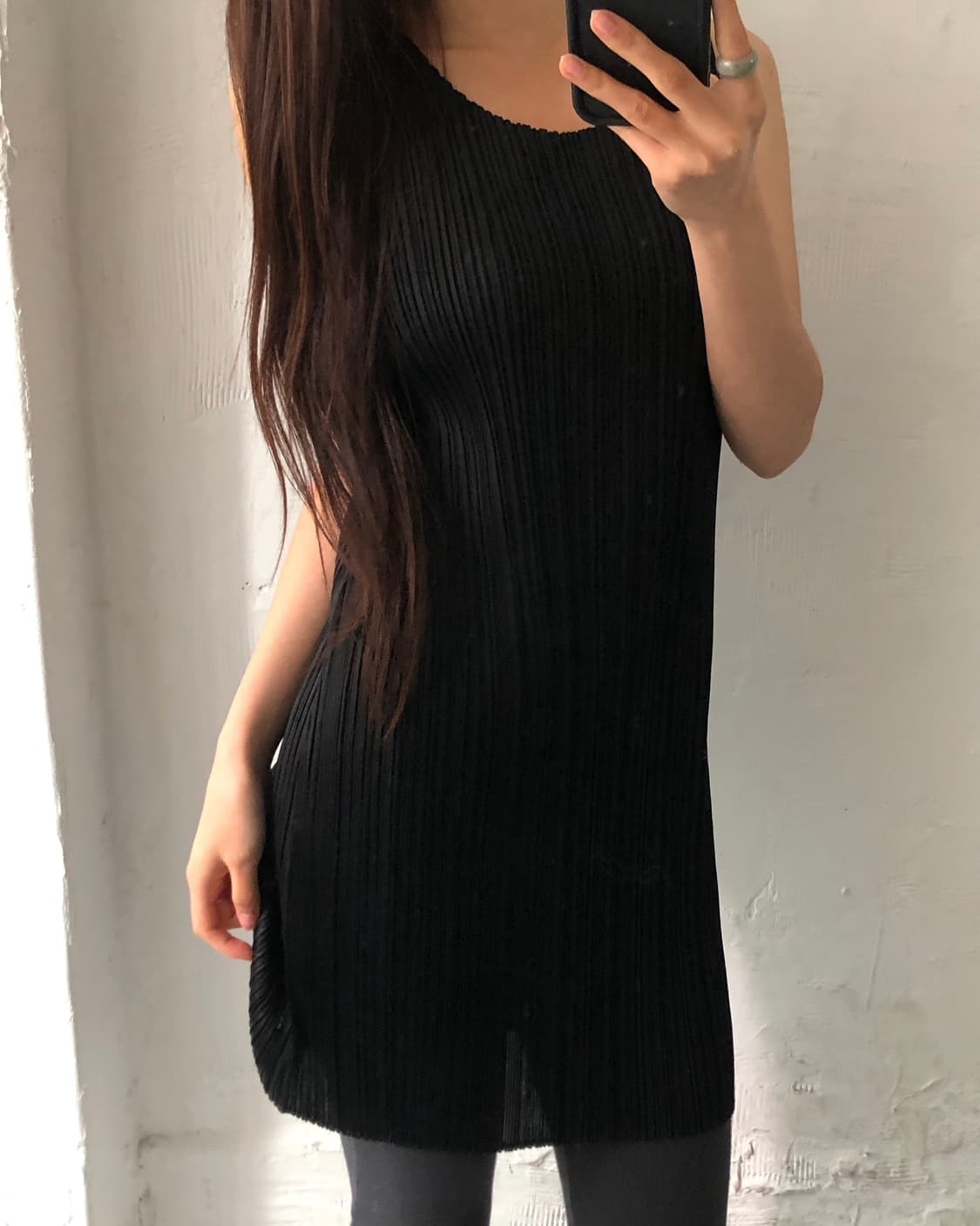 Pleats Please 플리츠플리즈 블랙 플리츠 슬리브리스 상품이미지2