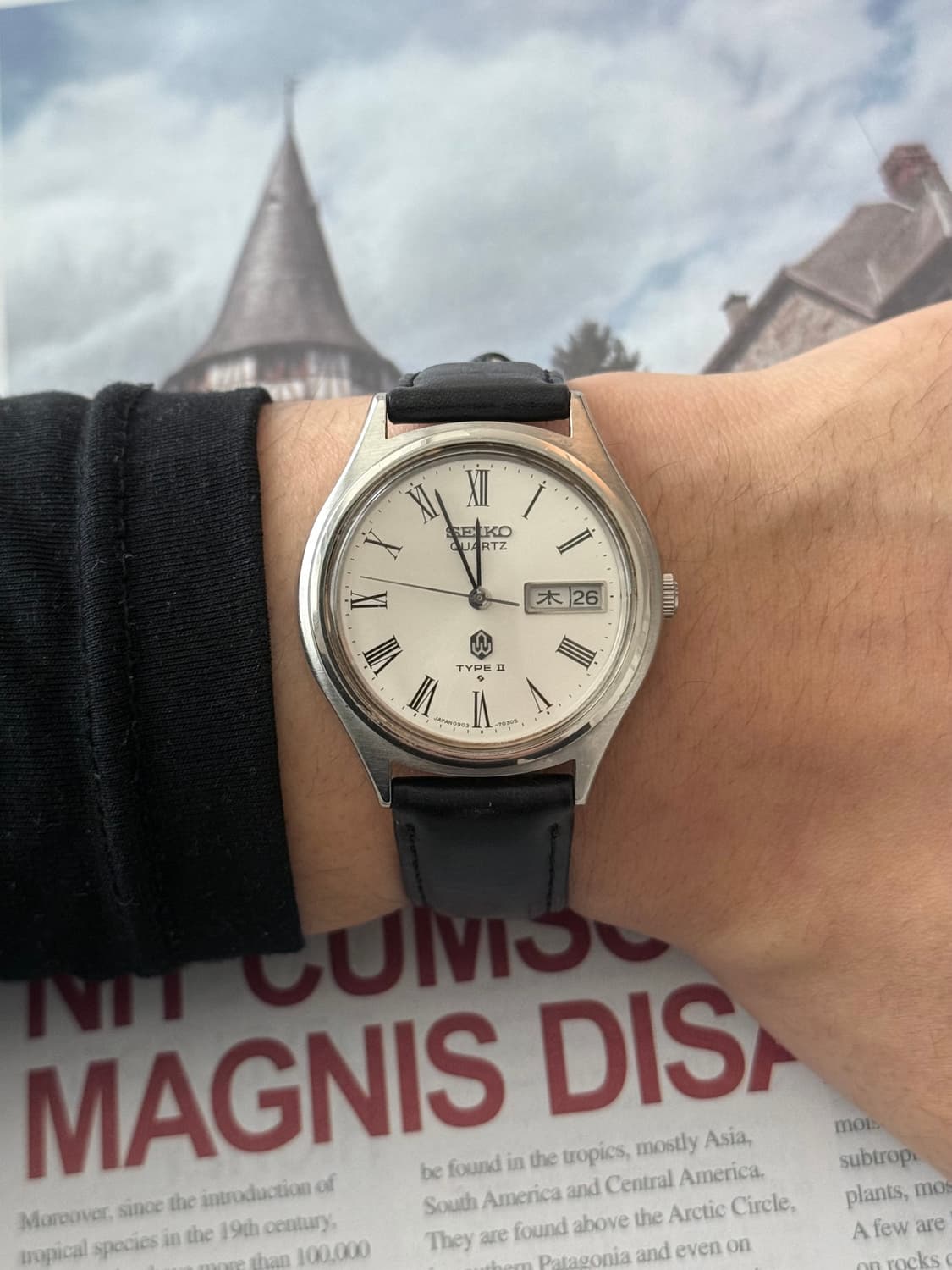 세이코 Seiko TYPE II 쿼츠 로만 인덱스 데이데이트 상품이미지5