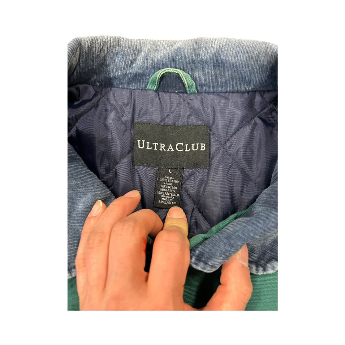 L) 빈티지 USA 그린 워크자켓 캔버스 코듀로이 카라 점퍼 OJ-045 상품이미지3